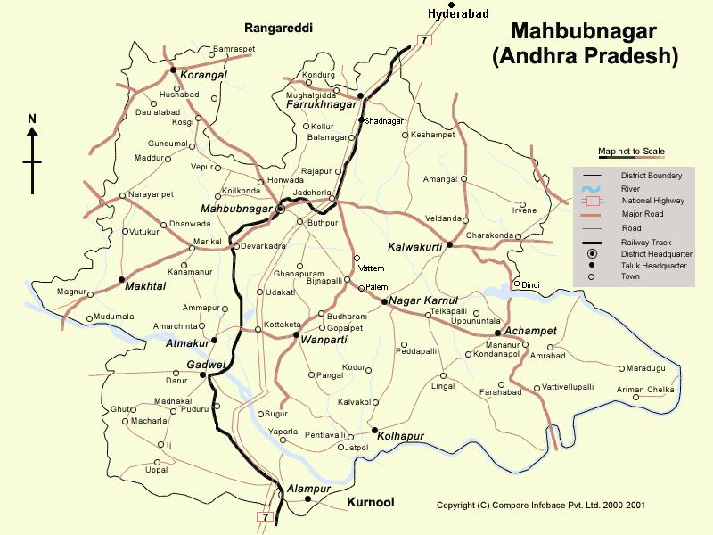 Hyderabad To Achampet Route Map Mahabubnagar Roadmap - Mahabubnagar.com